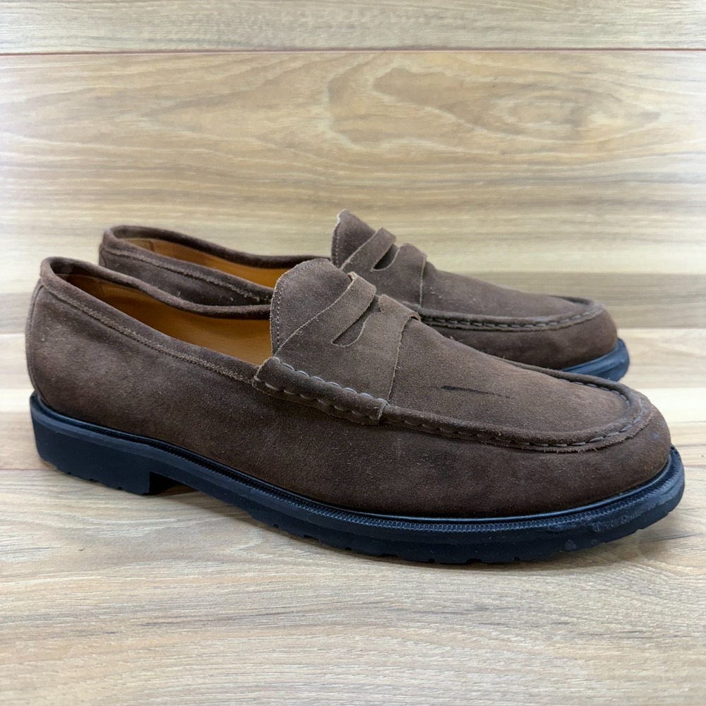 J Harvey Lug One Suede Loafers Mens 13 Brown Suede Light Weight Shoes